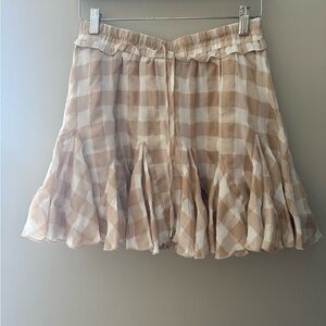 Entro dressy skort with ruffles and drawstring